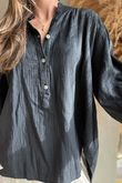 Laurie Cushion Cotton Blouse Black /12=